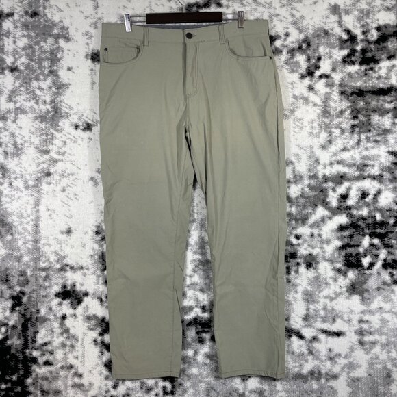 Members Mark Denali Straight Pants Mens Size 38x30 Beige Performance Stretch - Picture 1 of 11
